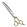 Tauro Pro Line Scissor 18cm (7") 56T Curved Gold Handles TPL63465